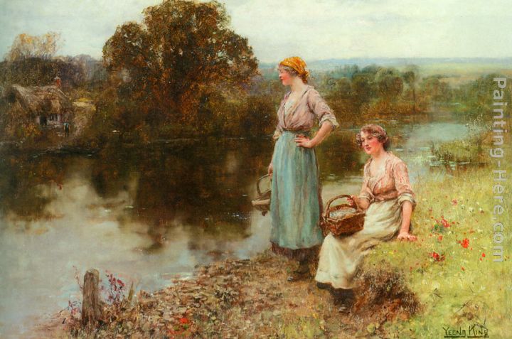 Waiting for the Ferryman painting - Henry John Yeend King Waiting for the Ferryman art painting